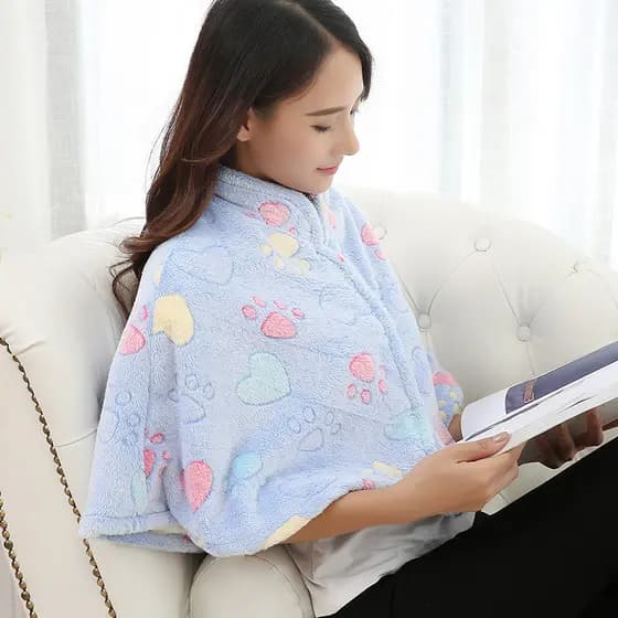 Outono inverno almofadas de ombro quente dormir mulheres engrossado à prova de frio coluna Cervical ombro colete materni