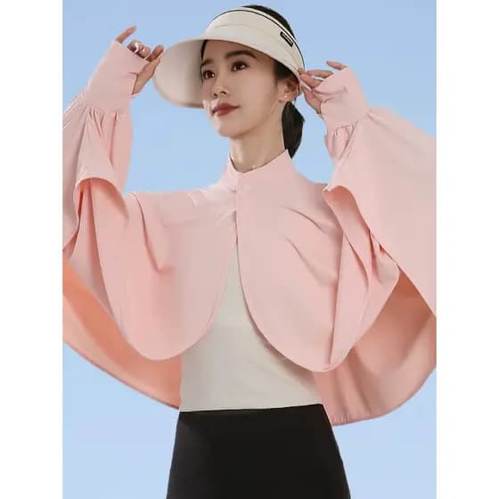Protetor solar xale feminino novo estilo Anti-ultravioleta protetor solar roupas verão capa de seda gelo blusa respiráve