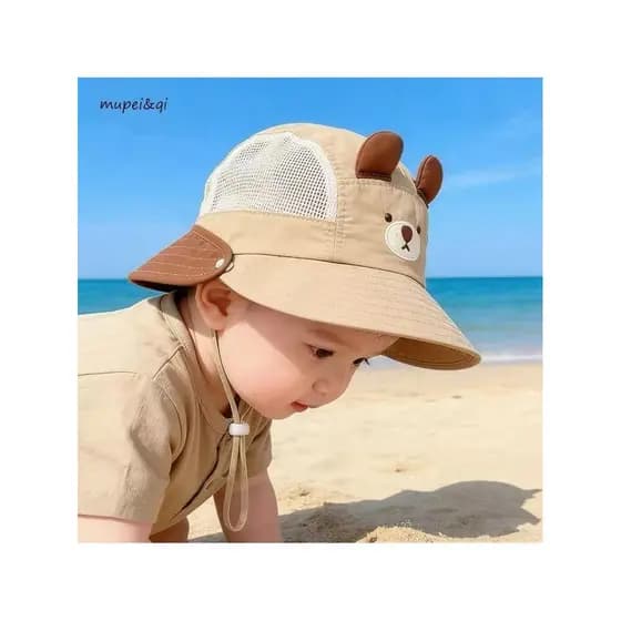 Bebê chapéu de sol menino chapéu de sol crianças chapéu primavera outono fino dinossauro de secagem rápida menina balde