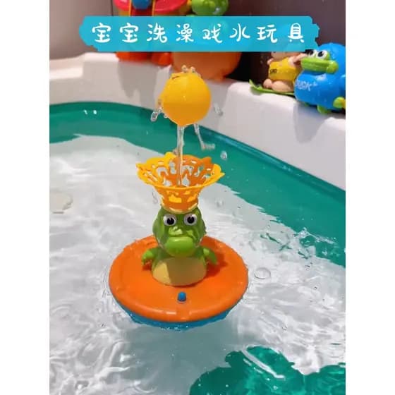 Crianças banho brinquedos criativos bebê banheiro banho água brinquedos Spray de água elétrico pequeno crocodilo Zhuanzh