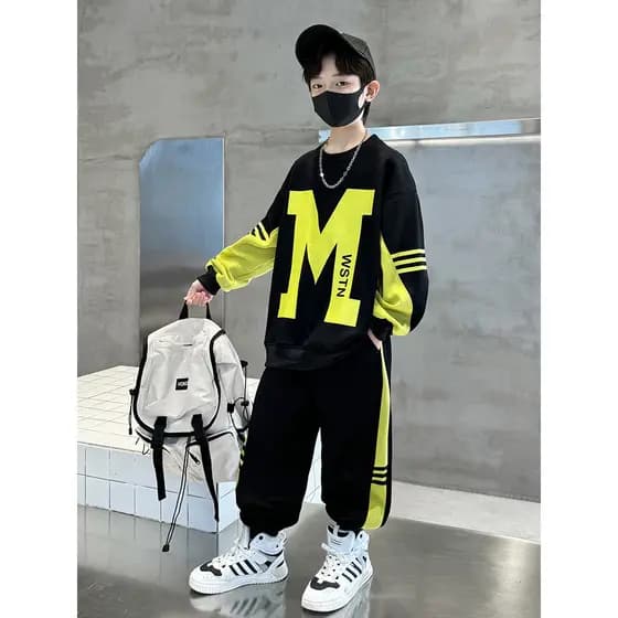 Crianças crianças roupas meninos primavera outono terno 2026 novo estilo médio grande crianças bonito Casual menino outo