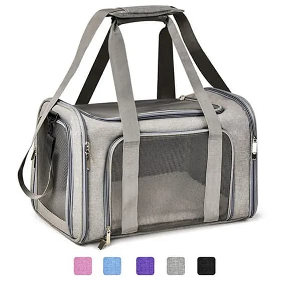 Bolsa de Transporte para Animais de Estimação, Bolsa de Mão Portátil para Pets, Bolsa de Ombro com Suporte de Arame de A