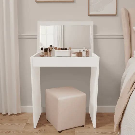 Penteadeira Compacta com Espelho – Design Moderno para Quarto