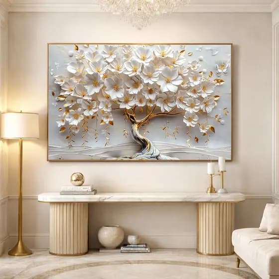 Quadro Decorativo Primavera Flores Com Moldura Para Sala Quarto Escritório