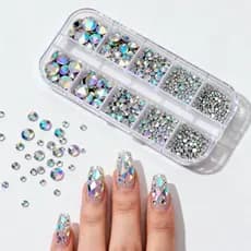 Pedrarias preciosas para decoração de unhas nail artes em pedrinhas FURTA COR.