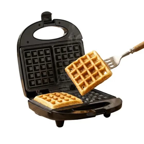 Máquina de Waffle Antiaderente Aroma Agratto Grill Elétrica Panqueca e Crepes 127V / 220V