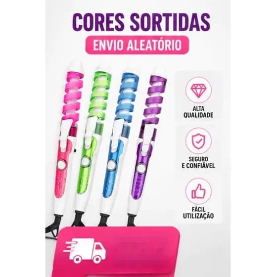 Cacheador de Cabelo Prático Profissional Para Criar Cachos e Ondas Perfeitos