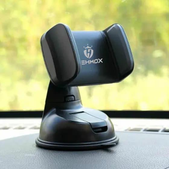 Suporte para celular carro veicular com Trava Ventosa Alta Fixação painel de Vidro 360º Graus - Lehmox