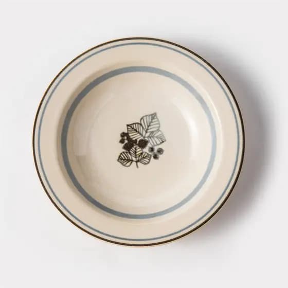 Japão importado AITO Anyware Bouquet série tigela profunda Qingshan azul redondo estilo japonês Underglaze cor