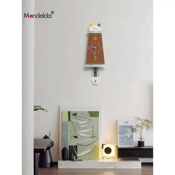 Mandelda marca coreana restaurante arte Retro relógio de parede sala estar casa jantar criativo pendurado na parede