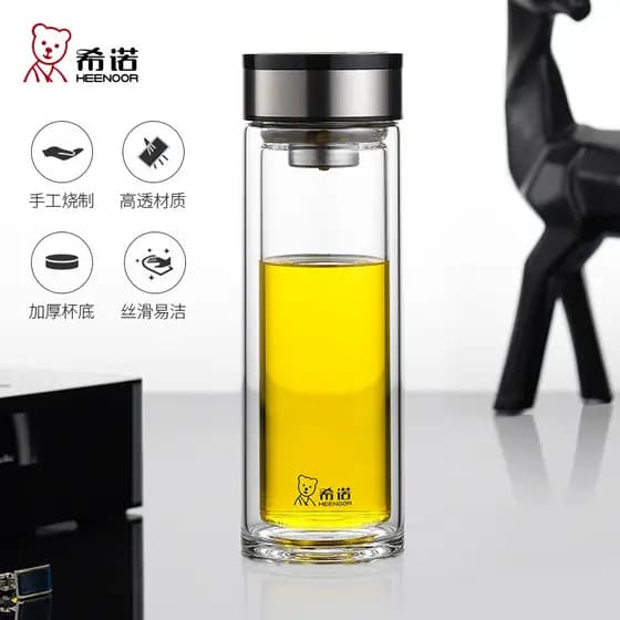 Sino vidro alto borosilicato dupla camada isolada copo de água presente de negócios copo de presente de escritório XN-70
