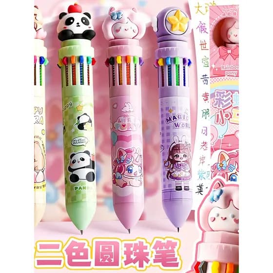 Caneta multicolorida para notas dedicadas para notas
