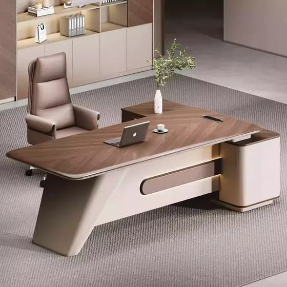 Boss Desk High-End Designer Mesa de Computador Chairman Presidente Grande Bancada de Trabalho Chefe Combinação de Cadeir