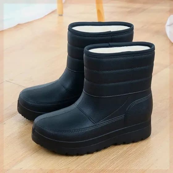Botas de neve masculinas de lã de lã Botas de chuva quentes Lavanderia Lavagem de carro Cozinha Sapatos impermeáveis Sap