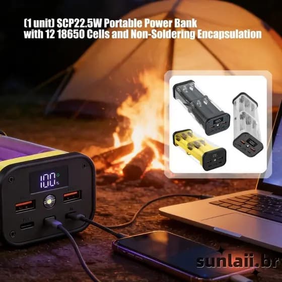 SUNLAII Powerbanks Montagem Caso Kit Design Solda Para 12 Slot Baterias Reduzindo Resíduos Eletrônicos Plástic