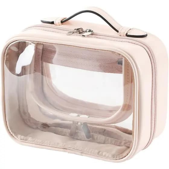 Necessaire Bolsa Transparente Feminina, Organizador Maquiagem Viagem Impermeável
