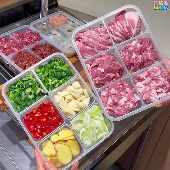 Caixa de armazenamento de alimentos para geladeira, caixa de armazenamento congelada dedicada, cebola, gengibre, alho, c
