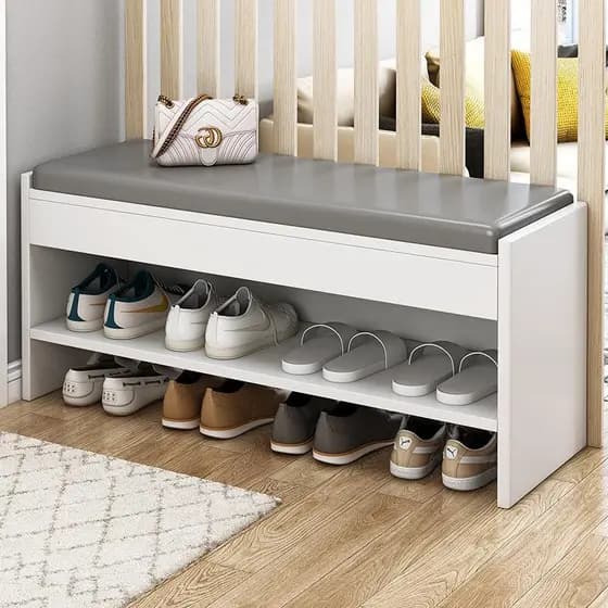 Porta doméstica sapato armário assento fezes integrado sentado pequeno fezes entrada sapato Rack entrada simples vestind