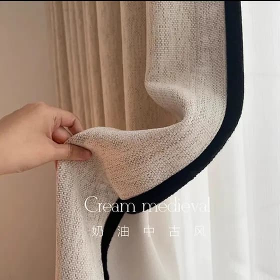 Estilo Medieval cortinas Blackout completas 2025 novo estilo Retro algodão linho textura engrossado sombra luz francesa