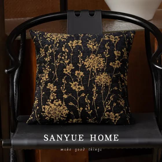 Fronha Jacquard estilo chinês, sala de estar, sofá, janela saliente, estilo chinês
