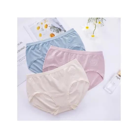 Sem costura Nude amônia elástica confortável meados de cintura senhoras Briefs cor sólida simples pêssego Hip calcinha f