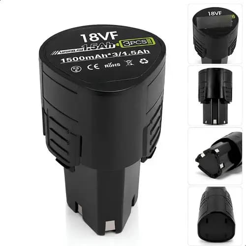 Bateria Lítio Para Parafusadeira Furadeira 18VF Recarregável 1.5Ah Lítio Leve Compacta Com 3 Células Uso Profissional