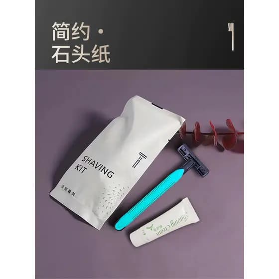 Le Feng Hotel Navalha Descartável Creme de Barbear Pedra Conjunto de Plaina de Papel Banho Manual Navalha