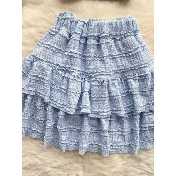 Saia de bolo com costura de renda francesa saia feminina puro desejo estilo balé saia de cintura alta saia evasê saia br