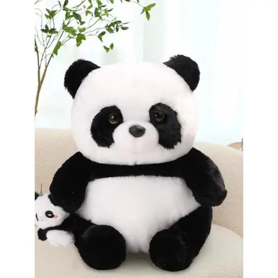 Ximei Eslite Dudu Panda Boneca Saco de Dormir Mochila de Bambu Criança Mãe Criança Boneca Bolsa Brinquedo de Pelúcia Abr