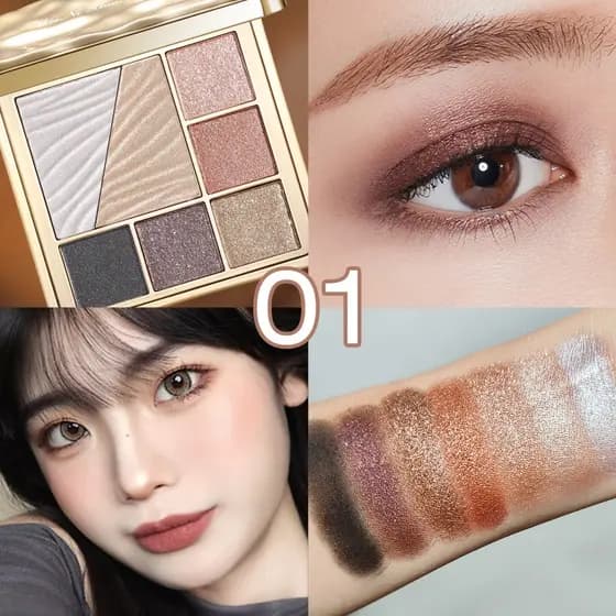 Winnie the Pooh Sombra multicolorida de duas cores Blush Pearl Diamond Paleta de sombras de alto brilho reparando paleta