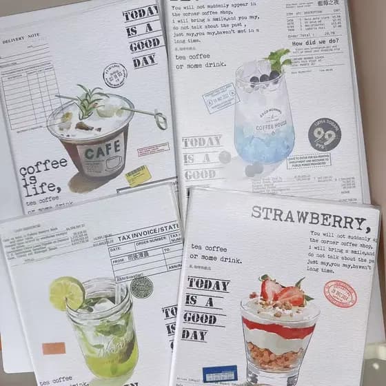 Primeiro produto hoje bebida gelada B5 capa de borracha estética criativa Retro escritório de negócios estudante linha H