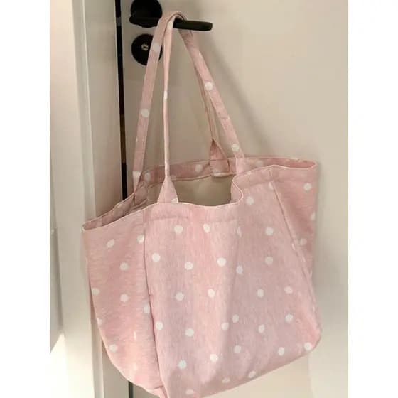 2026 novo estilo Polka Dot bonito bolsa de lona na moda All-Match axilas saco moda bolsa de ombro sacola