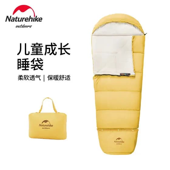 Naturehike Norueguês Crianças Crescimento Saco de Dormir Ao Ar Livre Costura Extensível Acampamento Envelope Quente Saco