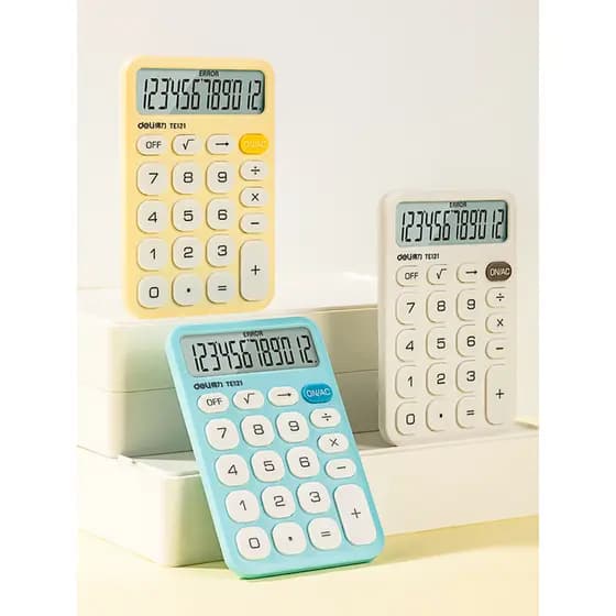 Calculadora Deli Pequeno Bonito Pequeno Portátil Mini Computador Portátil Tamanho Grande Alunos da Escola Primária Menin
