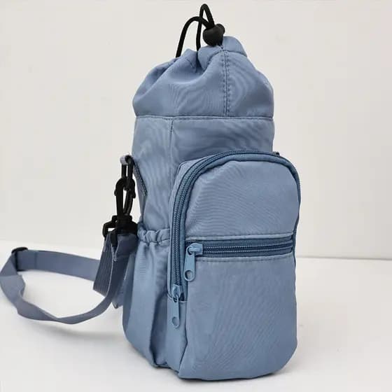 Saco de garrafa de água mensageiro ao ar livre viagem jogar portátil copo térmico água Mineral pendurado saco chave do t