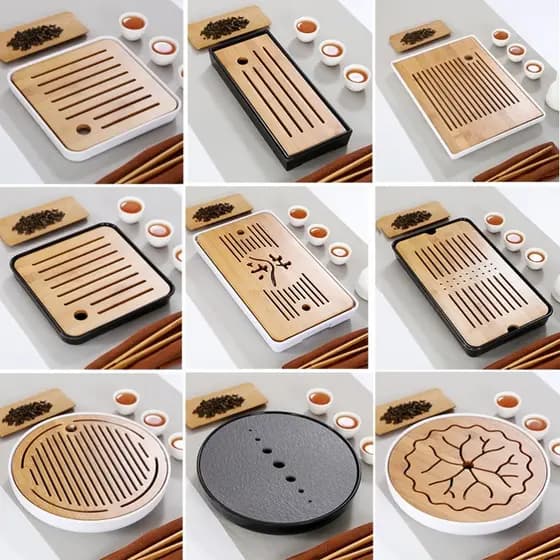 Pequena mesa de chá pequena influenciador varanda doméstica simples conjunto de chá Kung Fu bandeja de chá Mini bandeja