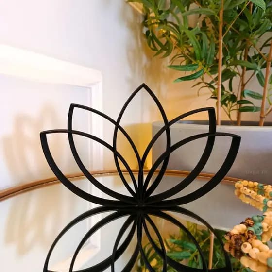Estatueta Decorativa Flor de Lótus - Símbolo da Vida, Decoração Sala, Quarto, Escritório para sua casa