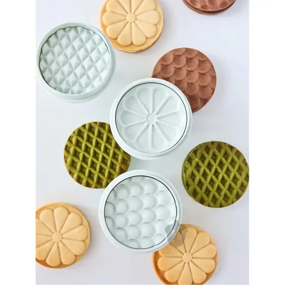 Fruta de carvalho estilo nórdico ins Retro tridimensional flor sanduíche biscoito molde pai-filho cozimento imprensa tip
