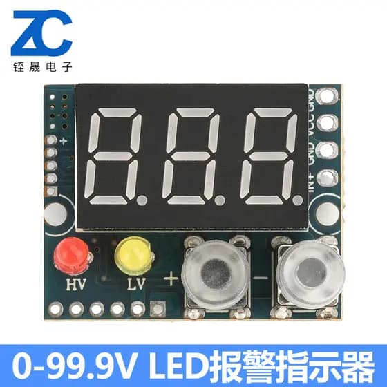 DC0-99.9V Voltímetro Digital Indicador de Alarme Instrumento de Exibição LED Verde Display Digital Indicador de Alarme