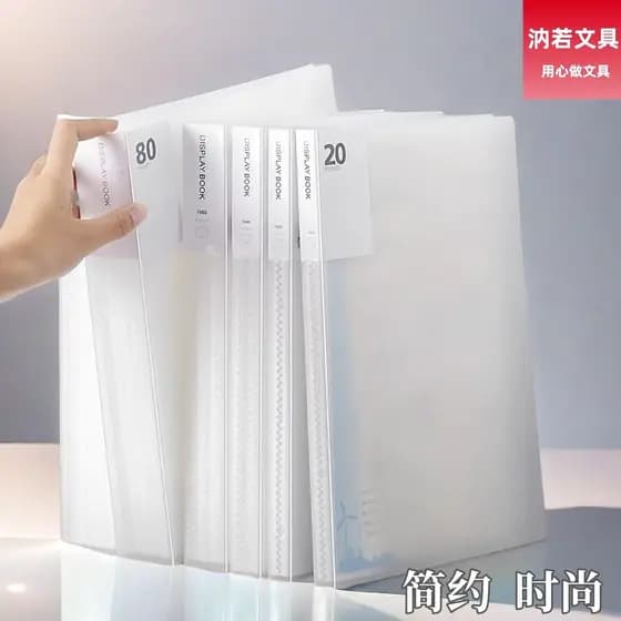 Pasta transparente transparente a4 Inserir informações Livro Pasta de arquivo Certificado Livro de armazenamento Flip Al