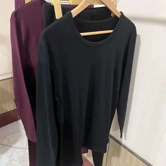Apenas 180/185 terno térmico fino masculino invencível econômico elástico Oversized em torno do pescoço