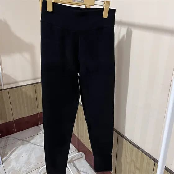 Menos 20 graus podem usar senhoras cintura Ultra-alta mais veludo engrossado dupla face Leggings de veludo alemão calças