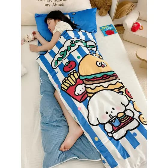Burger Dog Bebê Criança Colcha Anti-Kick Ferramenta Útil Outono Inverno Bebê Proteção para Barriga Saco de Dormir Médio