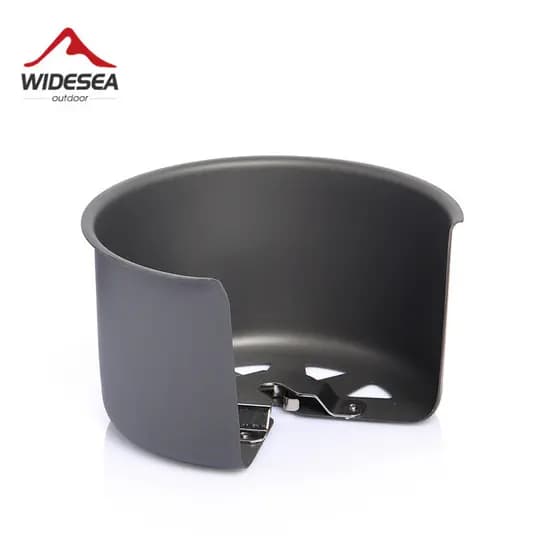 Widesea acessórios para fogão de acampamento, anel com tudo incluído, para-brisa externo, peça única, portátil, alumínio