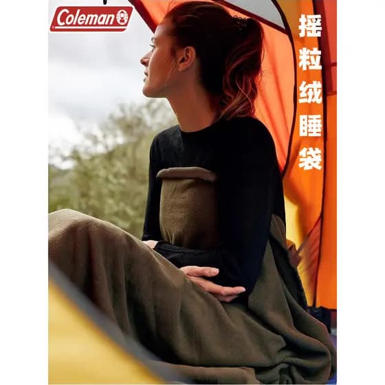 Coleman colema velo saco de dormir acampamento ao ar livre cobertor velo colcha forro isolamento sujo Extra grande pode