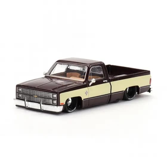 Mini GT x KAIDO House KHMG145 1/64 Chevrolet Silverado Vintage Spec V1 Carro Modelo Em Escada Fundo