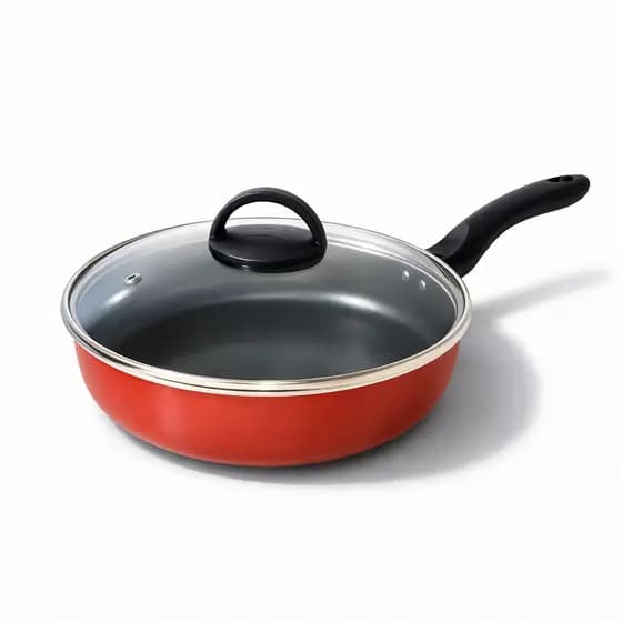 Frigideira 24 Antiaderente Color com Tampa de Vidro