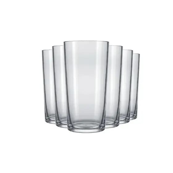 Jogo 6 Copos Long Drink Bar Nadir 390ml Vidro Drinks Suco Água