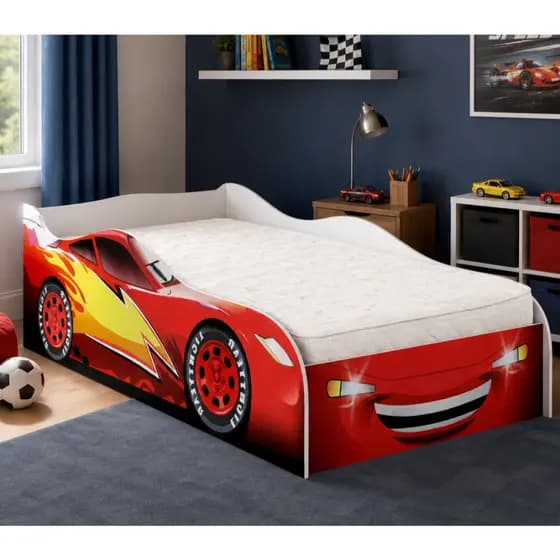 Mini Cama Carro Infantil Menino Montessoriana Com Colchão Incluso Montessoriana De Criança