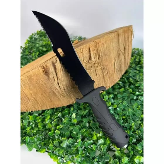 FACA AÇO COM BAINHA IDEAL CAÇA PESCA CAMPING SELVA SOBREVIVÊNCIA CHURRASCO RAMBO AFIADA SLK A70